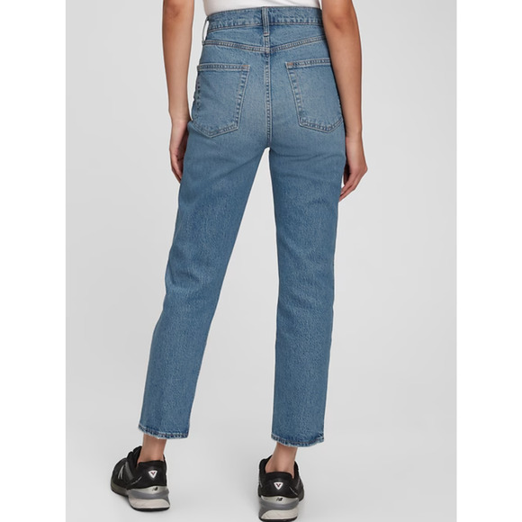 NEW GAP Cheeky Straight Sky High Medium Wash Jeans Size 30 Tall - Picture 1 of 10